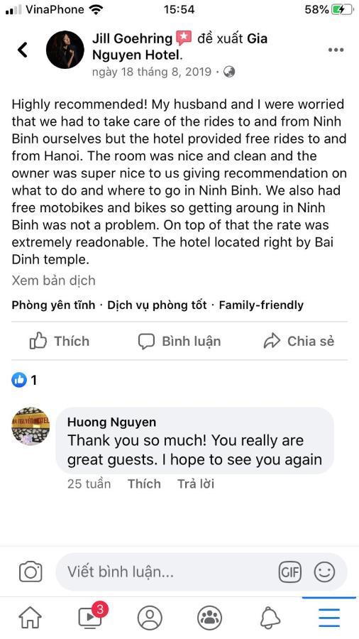 Gia Nguyen Hotel Ninh Binh Dış mekan fotoğraf